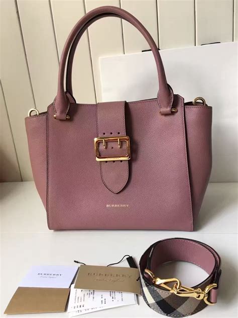 burberry small grained tote|Burberry medium buckle tote pink.